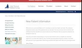 
							         New Patient Information | Lake Norman Medical Group | Denver ...								  
							    