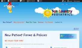 
							         New Patient Paperwork — Sun Country Pediatrics								  
							    