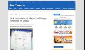 
							         New patient portal allows healthcare information access | The Elkin ...								  
							    