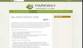 
							         New Patient Portal For 2019! - Parkway Primary Care - Pflugerville, TX								  
							    