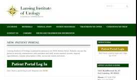 
							         New: Patient Portal – Lansing Institute of Urology								  
							    