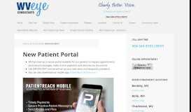 
							         New Patient Portal - WV Eye Consultants								  
							    