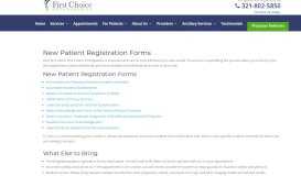 
							         New Patient Registration Forms | First Choice Medical Group								  
							    