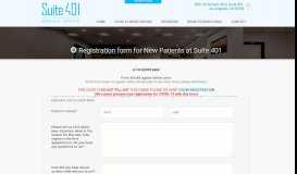
							         New Patient Registration - Suite 401								  
							    