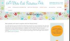 
							         New Patient Registration | White Oak Pediatrics								  
							    