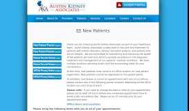 
							         New Patients - Austin Kidney Associates								  
							    