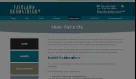 
							         New Patients - Fairlawn Dermatology								  
							    