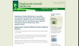 
							         New Patients & Forms - Highlands Family Medicine - Denver, Colorado								  
							    