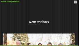 
							         New Patients – Forum Family Medicine								  
							    