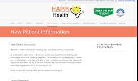 
							         New Patients - Happi Inc. - Family Physician								  
							    