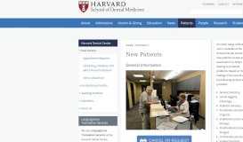 
							         New Patients | Harvard School of Dental Medicine								  
							    
