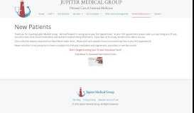 
							         New Patients - Jupiter Medical Group								  
							    
