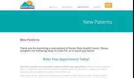 
							         New Patients Portal | Parker, CO | Rocky Vista Health Center								  
							    