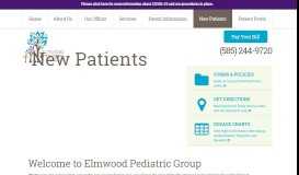 
							         New Patients | Rochester, NY | Elmwood Pediatrics								  
							    