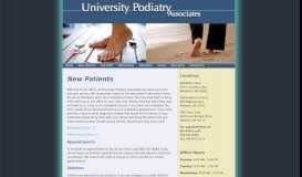 
							         New Patients | University Podiatry Associates								  
							    