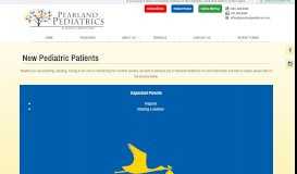 
							         New Pediatric Patients - Houston, TX - Pearland Pediatrics								  
							    
