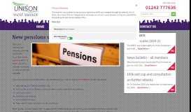 
							         New pensions website - UNISON West Sussex								  
							    