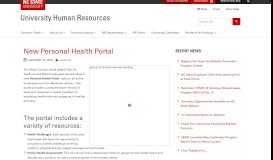 
							         New Personal Health Portal – University Human Resources								  
							    