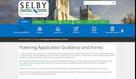 
							         New planning applications - guidance and forms | Selby District Council								  
							    