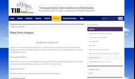 
							         New Port charges | Transportation Intermediaries of Barbados								  
							    