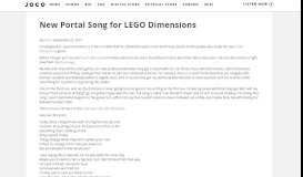 
							         New Portal Song for LEGO Dimensions - Jonathan Coulton								  
							    