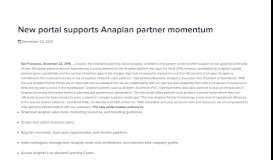 
							         New portal supports Anaplan partner momentum | Anaplan								  
							    