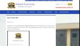 
							         New Portal URL - Kibabii University								  
							    