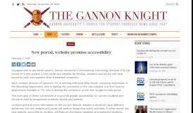 
							         New portal, website promise accessibility | The Gannon Knight ...								  
							    
