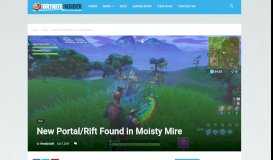 
							         New Portal/Rift Found in Moisty Mire | Fortnite Insider								  
							    