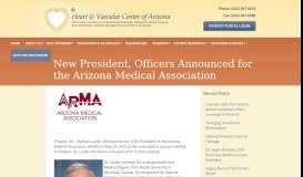 
							         New President, Officers Announced for the Arizona Medical Association								  
							    