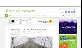 
							         New project aims to enhance strawberry production ... - Fresh Fruit Portal								  
							    
