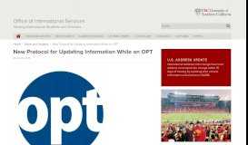 
							         New Protocol for Updating Information While on OPT | Office of ...								  
							    