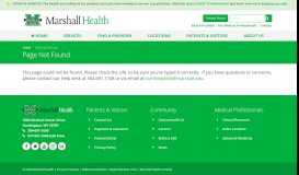 
							         New Providers - Marshall Health								  
							    