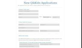 
							         New QikKids Applications								  
							    