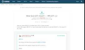 
							         New Quiz QTI import --- IMS QTI 1.2 | Canvas LMS Community								  
							    