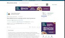 
							         New RANZCR clinical radiology written report guidelines - Pool ...								  
							    