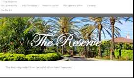 
							         | New Resident Portal - The Reserve								  
							    