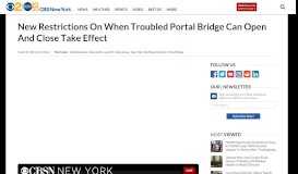 
							         New Restrictions On When Troubled Portal Bridge Can Open And ...								  
							    