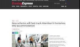 
							         New scheme will fast-track Aberdeen's homeless into accommodation ...								  
							    
