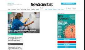 
							         New Scientist | Science news and science articles from New Scientist								  
							    