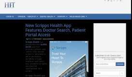 
							         New Scripps Health App Features Doctor Search, Patient Portal Access								  
							    