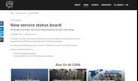 
							         New service status board | CERN								  
							    