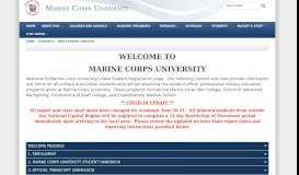 
							         New Student Check-In - Marine Corps University								  
							    
