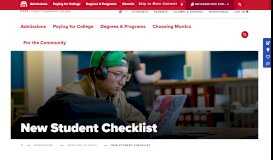 
							         New Student Checklist - Montgomery County Community College								  
							    