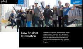
							         New Student Information at The Juilliard School								  
							    