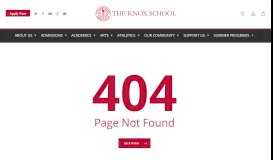
							         New Student Information - Knox School								  
							    
