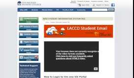 
							         new student information system faq - Los Angeles Mission College								  
							    