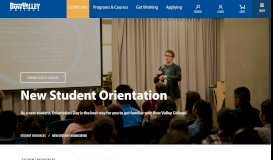 
							         New Student Orientation | Bow Valley College								  
							    