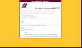 
							         New Student Orientation Portal - Central Michigan University								  
							    
