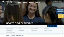
							         New Student Orientation - Washburn University								  
							    